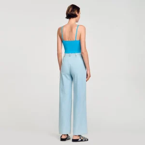 Sandro Paris Bustier Com Conchas De Strass-Mulheres Suéteres E Cardigans