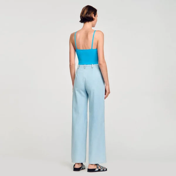 Sandro Paris Bustier Com Conchas De Strass-Mulheres Suéteres E Cardigans