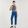 Sandro Paris Calça Jeans Mom Fit Trompe L'Oeil-Mulheres Vaqueiros