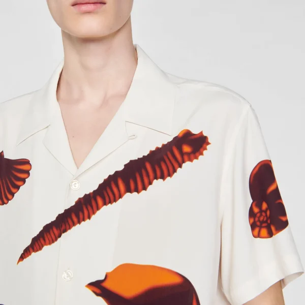 Sandro Paris Camisa Com Estampa De Moluscos-Homem Camisas