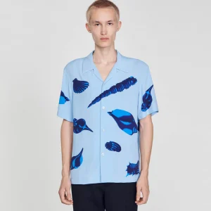 Sandro Paris Camisa Com Estampa De Moluscos-Homem Camisas