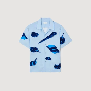 Sandro Paris Camisa Com Estampa De Moluscos-Homem Camisas