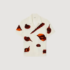 Sandro Paris Camisa Com Estampa De Moluscos-Homem Camisas