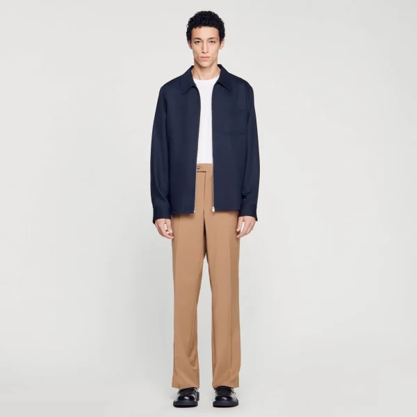 Sandro Paris Camisa Com Ziper-Homem Camisas