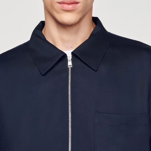 Sandro Paris Camisa Com Ziper-Homem Camisas