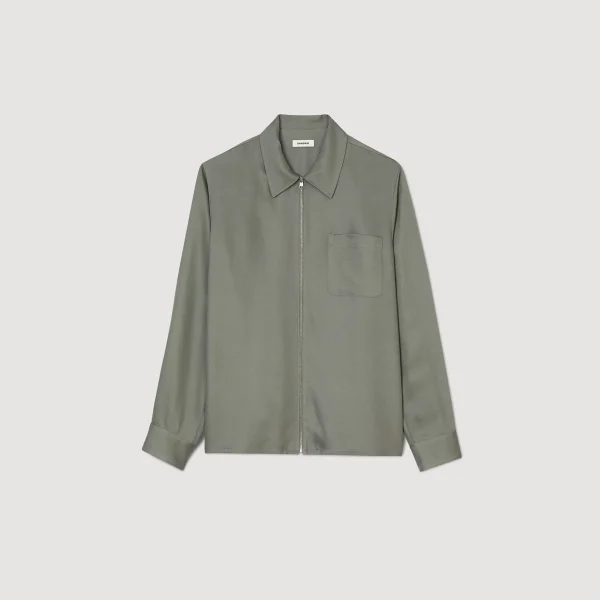 Sandro Paris Camisa Com Ziper-Homem Camisas
