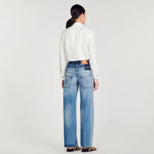 Sandro Paris Camisa Curta-Mulheres Tops E Camisas