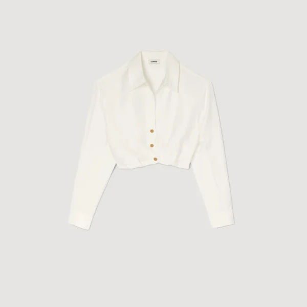 Sandro Paris Camisa Curta-Mulheres Tops E Camisas