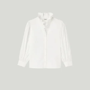 Sandro Paris Camisa De Algodao Organico-Mulheres Tops E Camisas