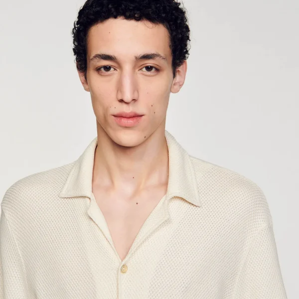 Sandro Paris Camisa De Gola Italiana-Homem Camisas