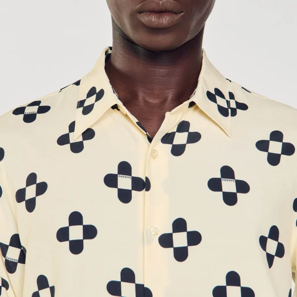 Sandro Paris Camisa Flor Cruzada-Homem Camisas