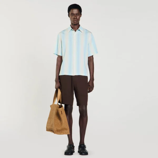 Sandro Paris Camisa Listrada-Homem Camisas