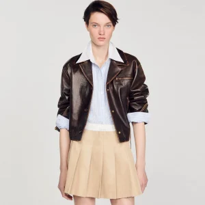 Sandro Paris Camisa Listrada Com Strass-Mulheres Tops E Camisas