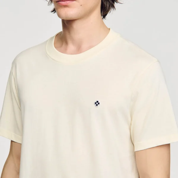 Sandro Paris Camiseta Com Patch Cruzado Quadrado-Homem Camisetas E Pólos