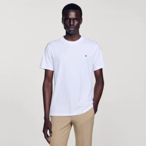 Sandro Paris Camiseta Com Patch Cruzado Quadrado-Homem Camisetas E Pólos