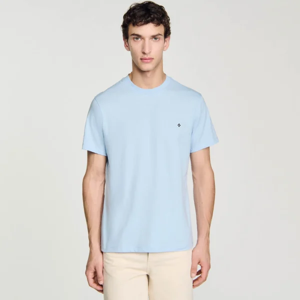 Sandro Paris Camiseta Com Patch Cruzado Quadrado-Homem Camisetas E Pólos