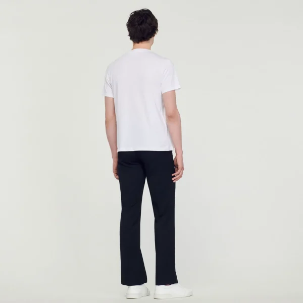Sandro Paris Camiseta Com Patch Cruzado Quadrado-Homem Camisetas E Pólos