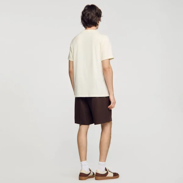 Sandro Paris Camiseta Com Patch Cruzado Quadrado-Homem Camisetas E Pólos