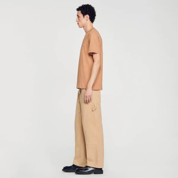 Sandro Paris Camiseta Com Patch Cruzado Quadrado-Homem Camisetas E Pólos