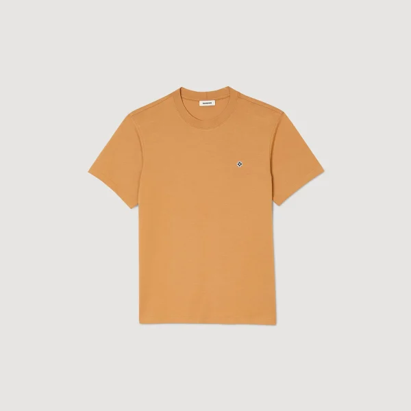 Sandro Paris Camiseta Com Patch Cruzado Quadrado-Homem Camisetas E Pólos