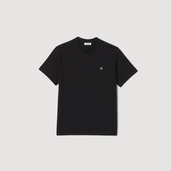 Sandro Paris Camiseta Com Patch Cruzado Quadrado-Homem Camisetas E Pólos
