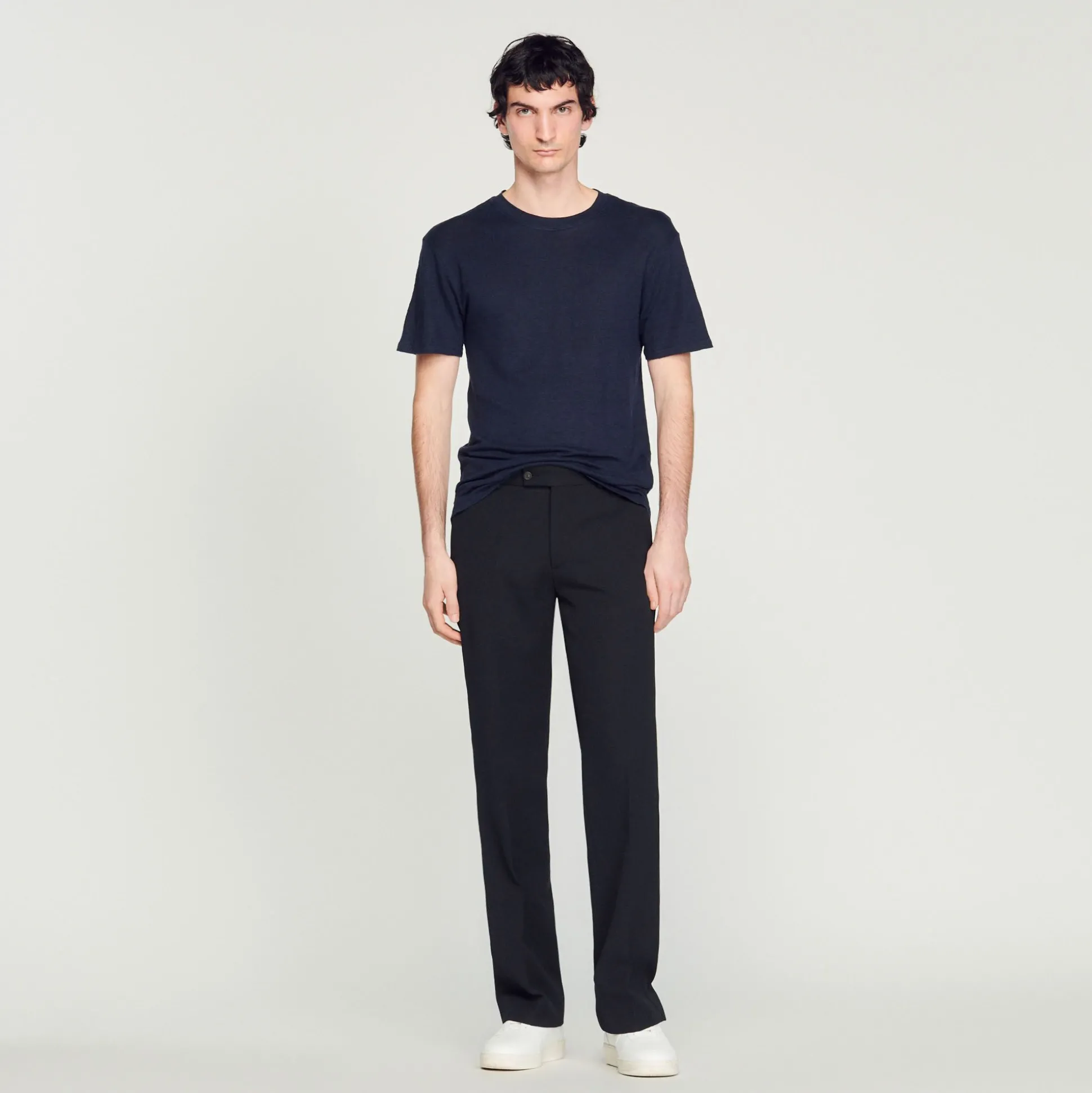 camiseta_de_linho_certifi_0-3.webp Sandro Paris Camiseta De Linho Certificada-Homem Camisetas E Pólos