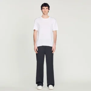 Sandro Paris Camiseta De Linho Certificada-Homem Camisetas E Pólos