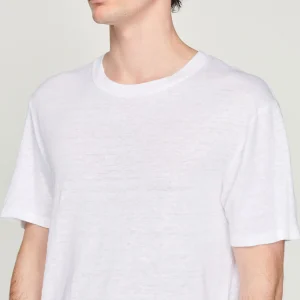 Sandro Paris Camiseta De Linho Certificada-Homem Camisetas E Pólos