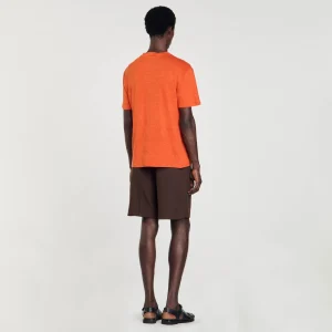 Sandro Paris Camiseta De Linho Certificada-Homem Camisetas E Pólos