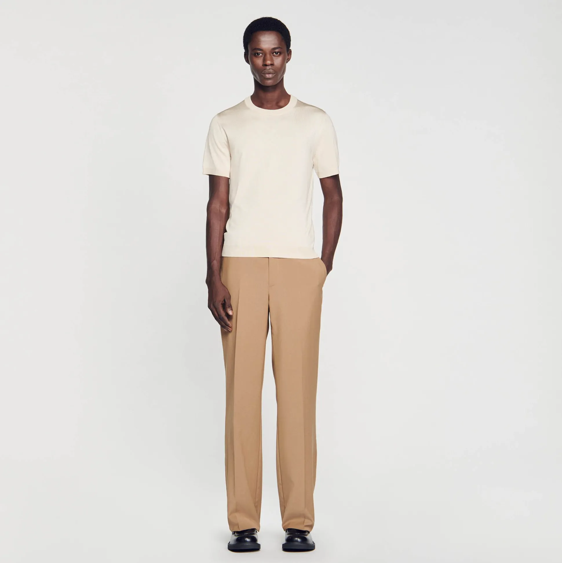 camiseta_de_malha_0-1.webp Sandro Paris Camiseta De Malha-Homem Camisetas E Pólos