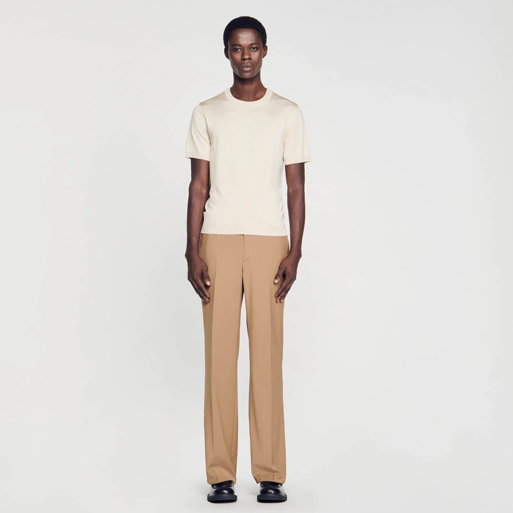 camiseta_de_malha_1-1.webp Sandro Paris Camiseta De Malha-Homem Camisetas E Pólos