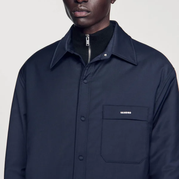 Sandro Paris Camiseta Oversized Acolchoada-Homem Camisas