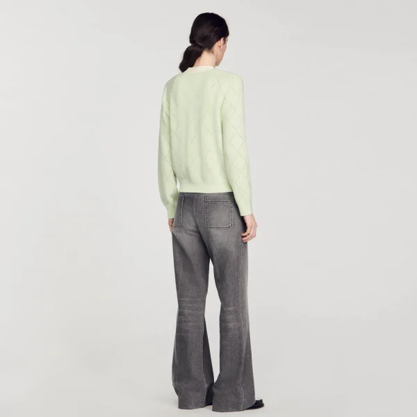 Sandro Paris Cardiga Bicolor-Mulheres Suéteres E Cardigans