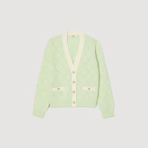 Sandro Paris Cardiga Bicolor-Mulheres Suéteres E Cardigans