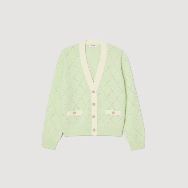 Sandro Paris Cardiga Bicolor-Mulheres Suéteres E Cardigans