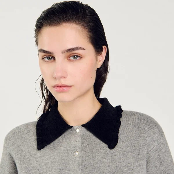 Sandro Paris Cardiga Curto-Mulheres Suéteres E Cardigans