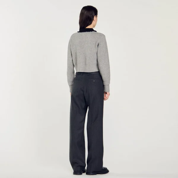 Sandro Paris Cardiga Curto-Mulheres Suéteres E Cardigans