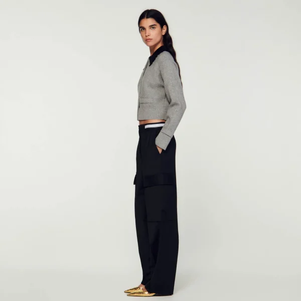 Sandro Paris Cardiga Curto-Mulheres Suéteres E Cardigans