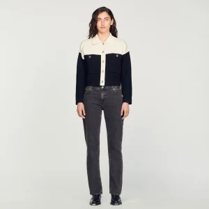 Sandro Paris Cardiga De Viscose Certificado-Mulheres Suéteres E Cardigans
