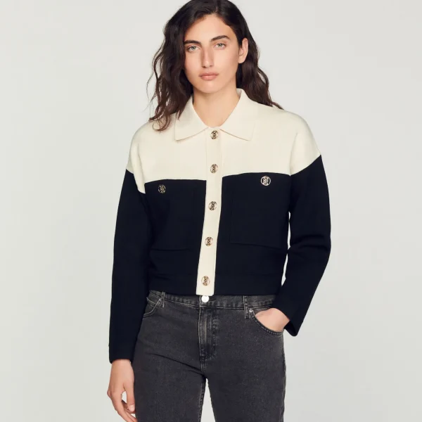 Sandro Paris Cardiga De Viscose Certificado-Mulheres Suéteres E Cardigans