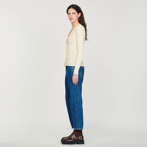 Sandro Paris Cardiga De Viscose Certificado-Mulheres Suéteres E Cardigans
