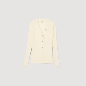 Sandro Paris Cardiga De Viscose Certificado-Mulheres Suéteres E Cardigans