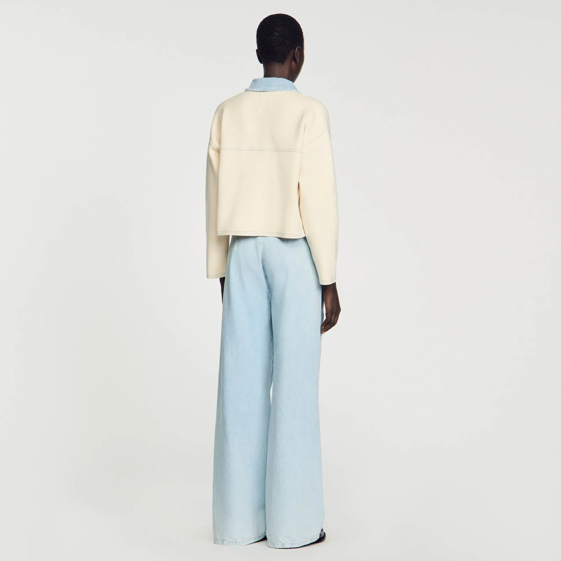 cardiga_oversize_de_dois__4.webp Sandro Paris Cardiga Oversize De Dois Materiais-Mulheres Suéteres E Cardigans