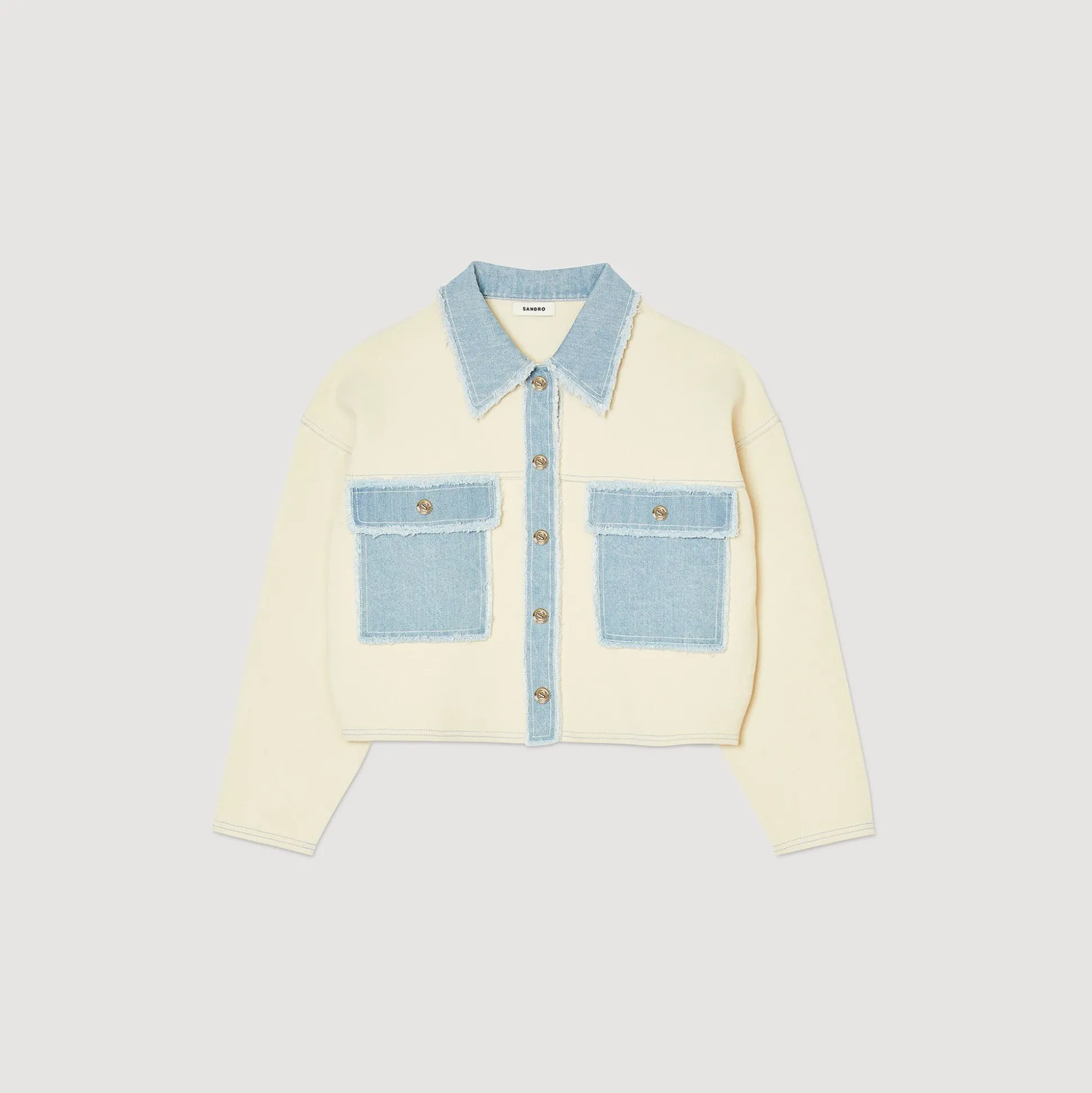 cardiga_oversize_de_dois__6.webp Sandro Paris Cardiga Oversize De Dois Materiais-Mulheres Suéteres E Cardigans