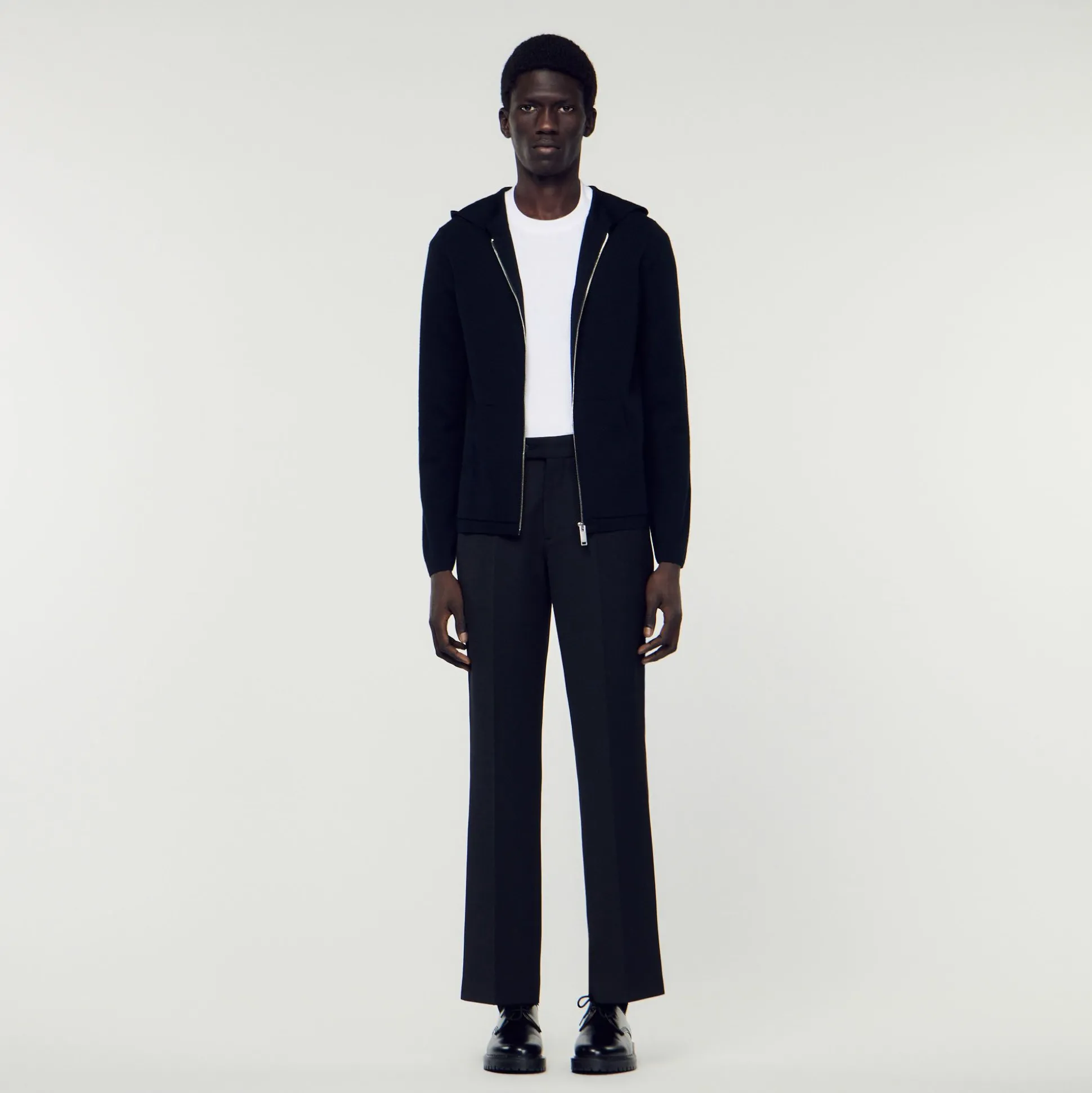 cardigan_com_capuz_e_zipe_0-1.webp Sandro Paris Cardigan Com Capuz E Ziper-Homem Suéteres E Coletes