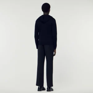 Sandro Paris Cardigan Com Capuz E Ziper-Homem Suéteres E Coletes