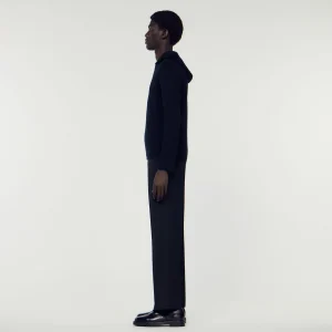 Sandro Paris Cardigan Com Capuz E Ziper-Homem Suéteres E Coletes