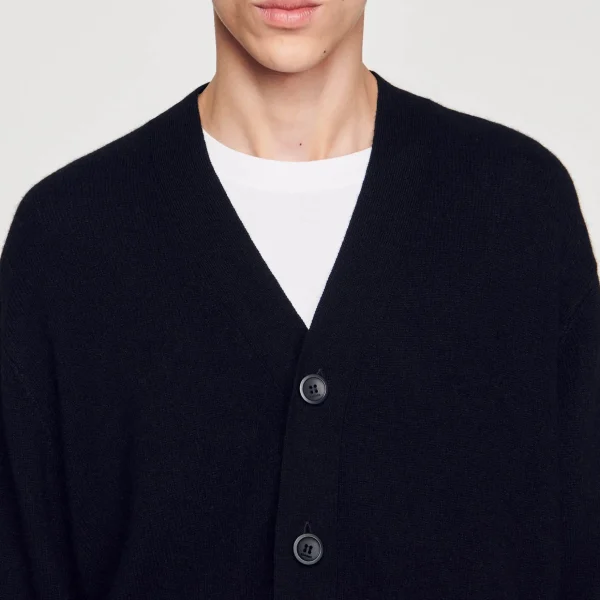 Sandro Paris Cardigan De Iaque-Homem Suéteres E Coletes