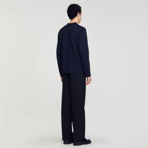 Sandro Paris Cardigan De Malha Jacquard Flor-Homem Suéteres E Coletes
