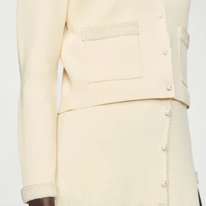 Sandro Paris Cardigan Embelezado Com Pedra-Mulheres Conjuntos